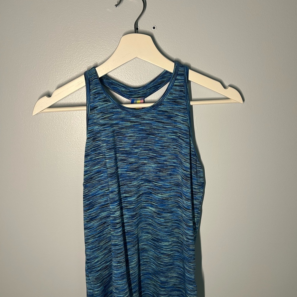 Multicolor Striped Tank Top and Pink Tank Top